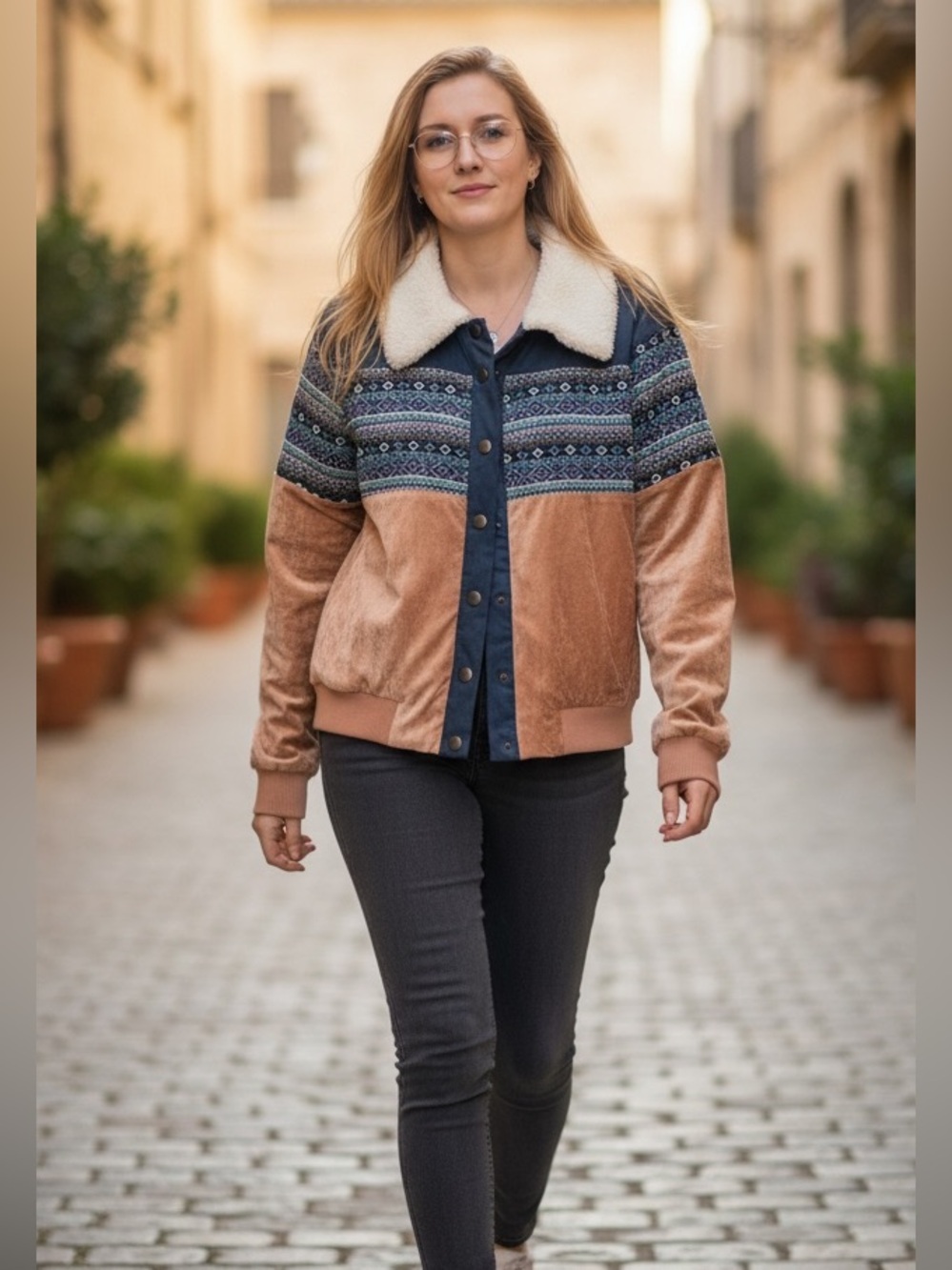 Hem & Thread Multicolor Leather Jacket